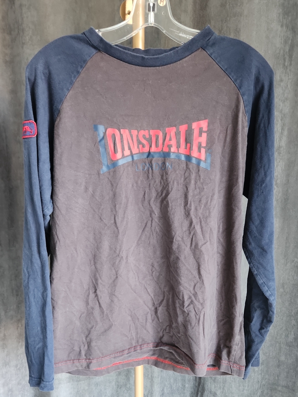 Men's Long-Sleeve Raglan Shirt - Navy/Charcoal